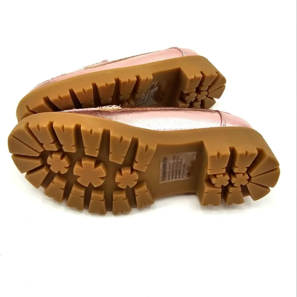 Jellypop Girl Pink Metallic Giltter Moccasins Size 1